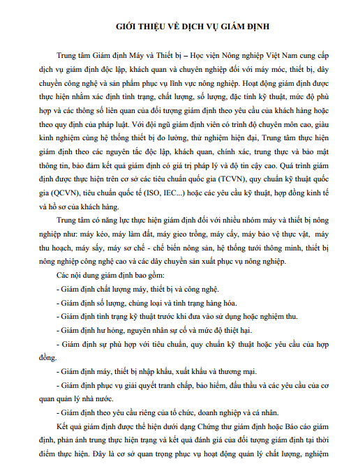 Dịch vụ giám định